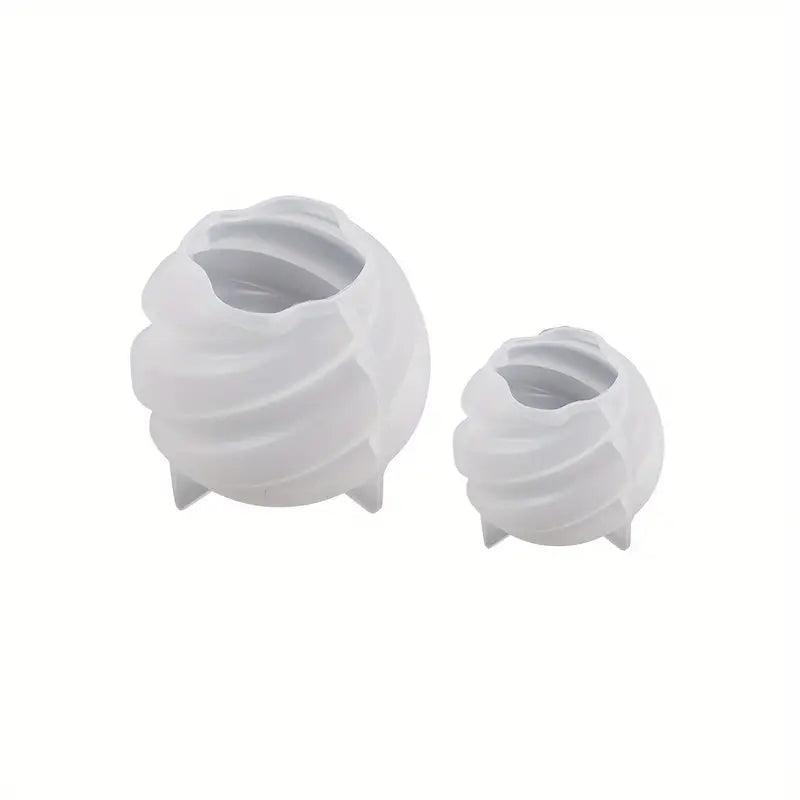 2er-Set Wellenkerzenharzform – Spiral-Kerzenform für kreative DIY-Projekte - BTSCreativ