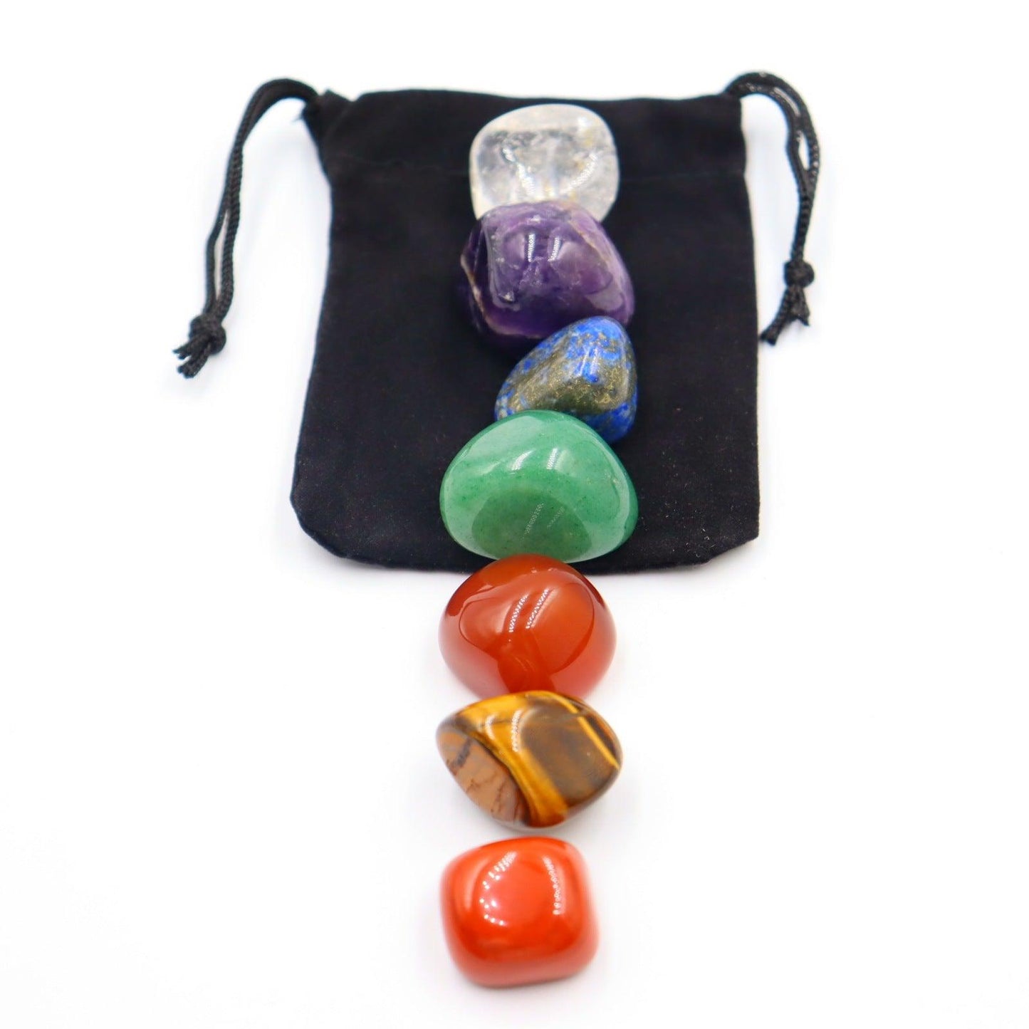 7 Chakra Heilsteine – Natürliches Edelstein-Set für Yoga, Meditation & Energiearbeit