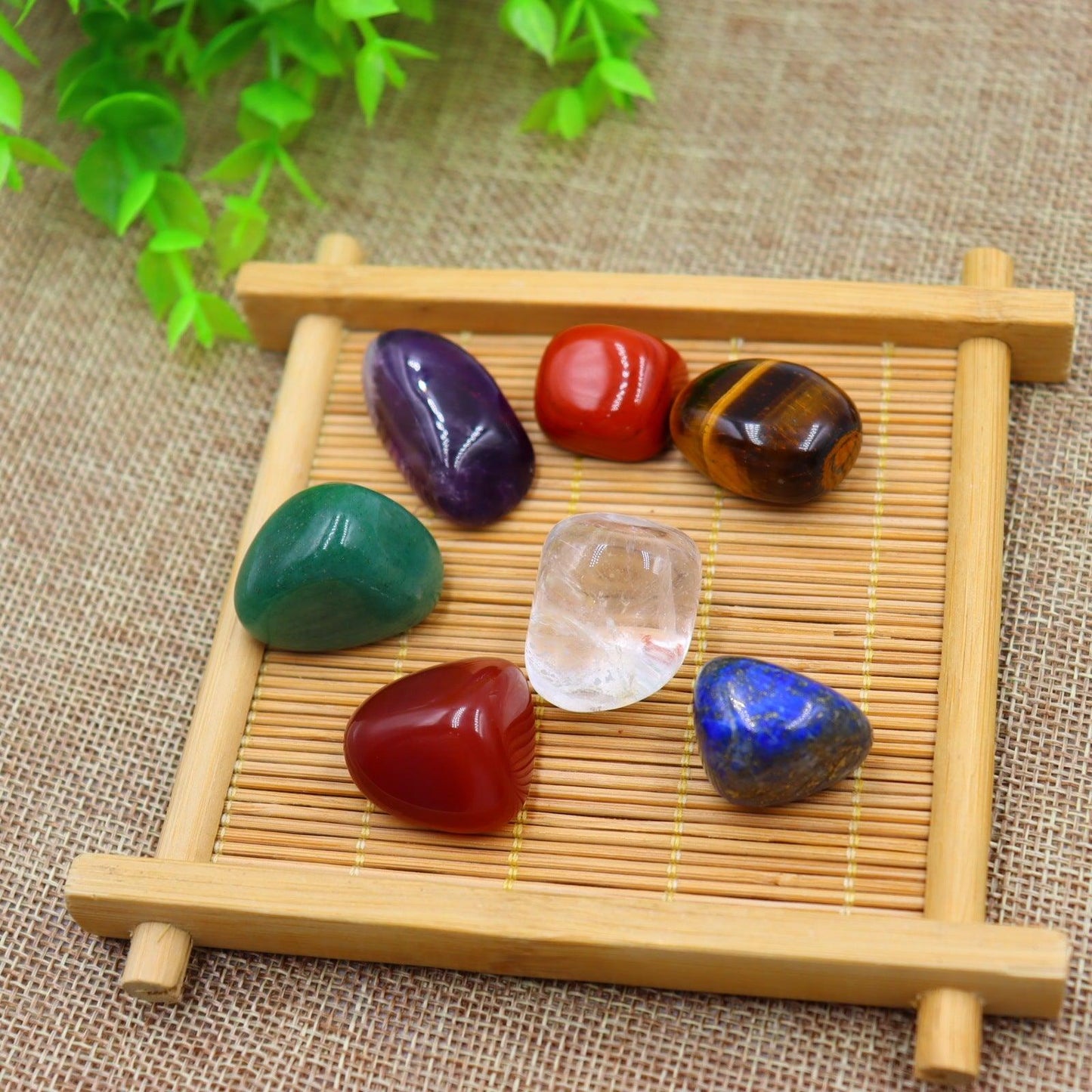 7 Chakra Heilsteine – Natürliches Edelstein-Set für Yoga, Meditation & Energiearbeit