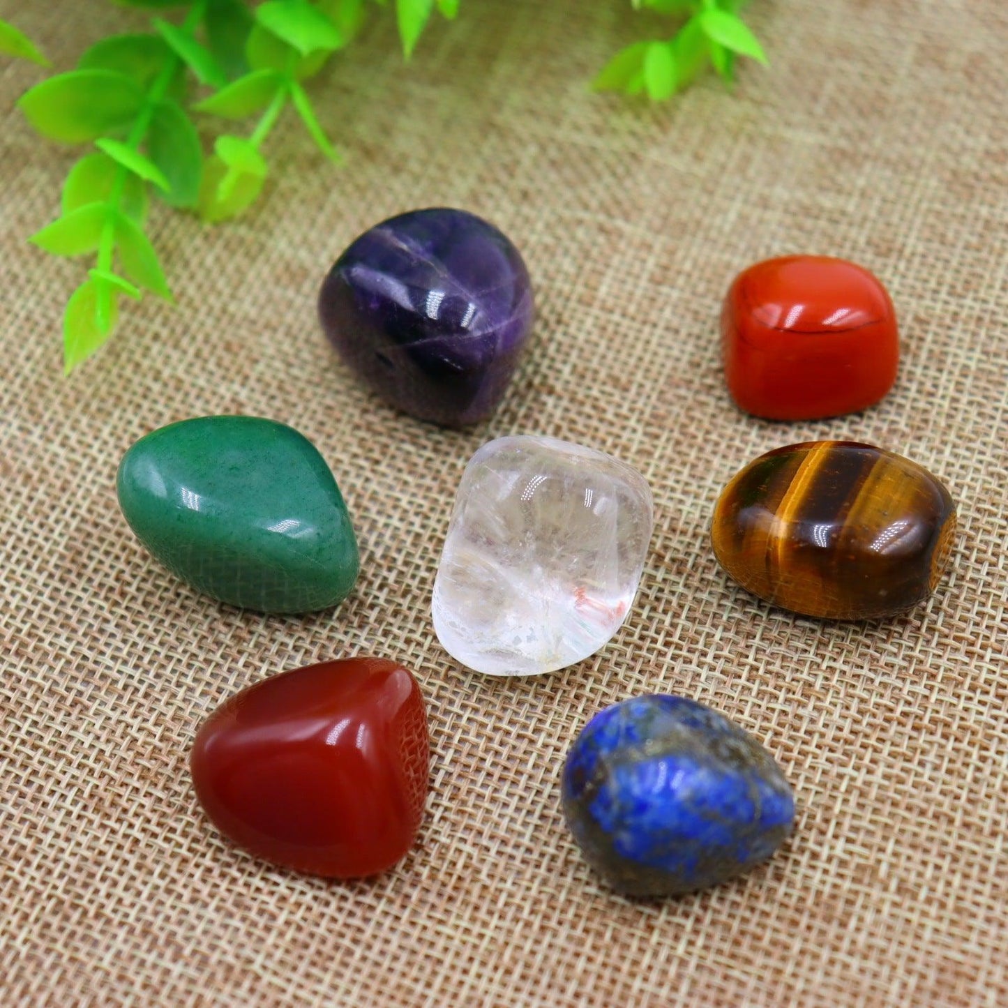 7 Chakra Heilsteine – Natürliches Edelstein-Set für Yoga, Meditation & Energiearbeit