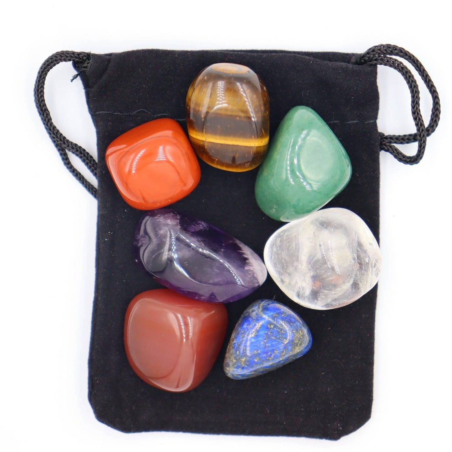 7 Chakra Heilsteine – Natürliches Edelstein-Set für Yoga, Meditation & Energiearbeit