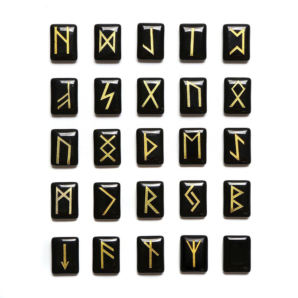 Runensteine aus natürlichen & synthetischen Edelsteinen – Handgravierte Runensymbole