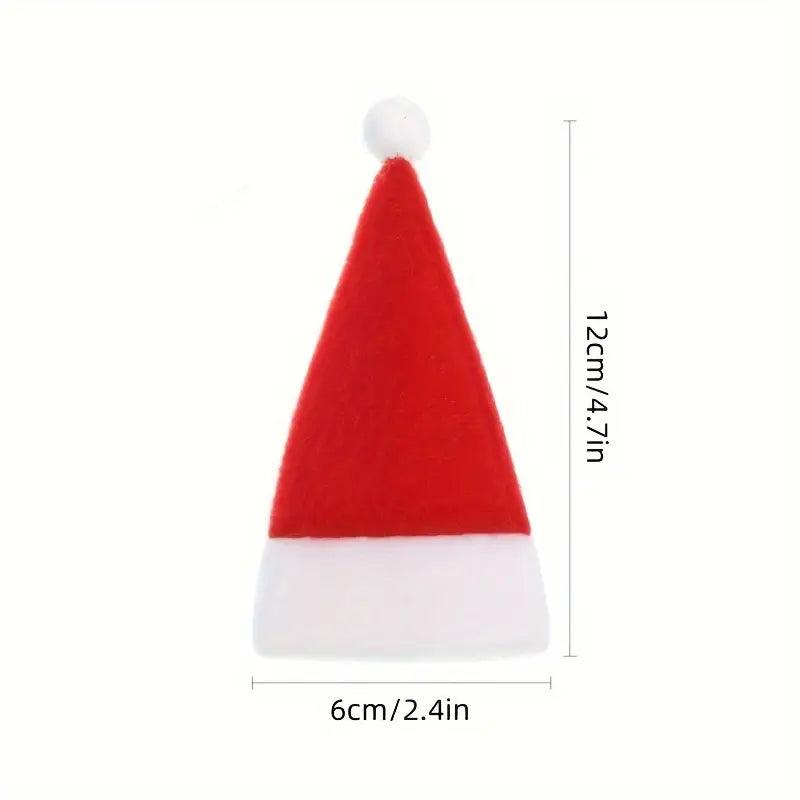 10-teiliges Mini-Weihnachtsmann-Hut-Besteckset – Festliche Tischdekoration - BTSCreativ