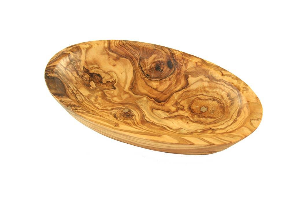 Ovale Schale aus Olivenholz – ca. 15–17 cm