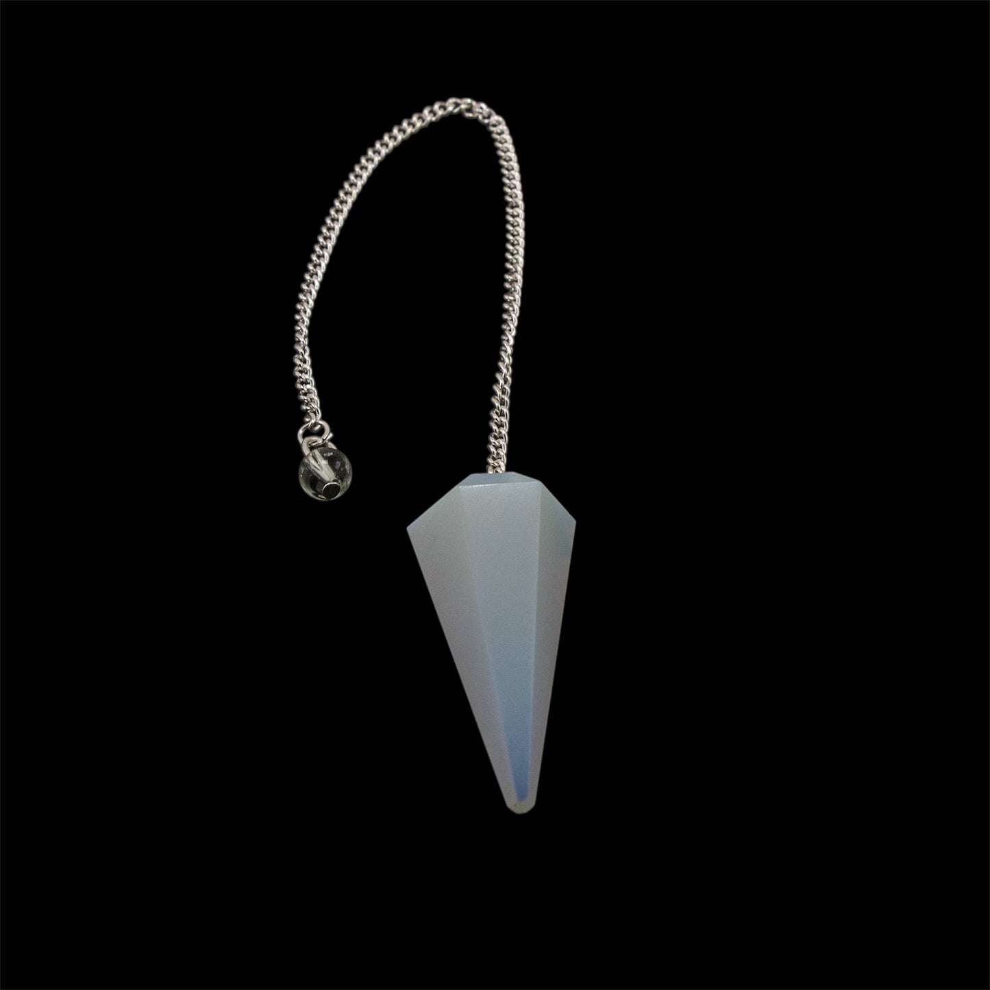 Opalit Edelsteinpendel mit silberfarbener Kette