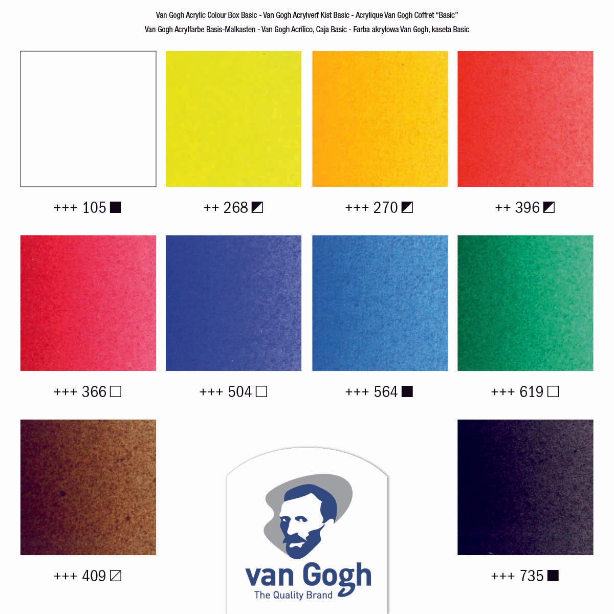 VAN GOGH Acrylfarbe Holzkasten-Set Basis - VAN GOGH Acrylfarbe Holzkasten-Set Basis - BTSCreativ