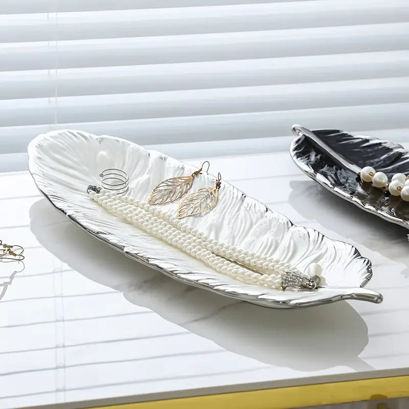 Silikon-Gießform „Feder-Schale“ – DIY-Form für elegante Schmuck- & Dekoschalen
