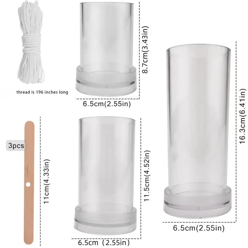 Dekoratives Kerzenform-Set – 3 Größen für vielseitige DIY-Kerzenherstellung - BTSCreativ
