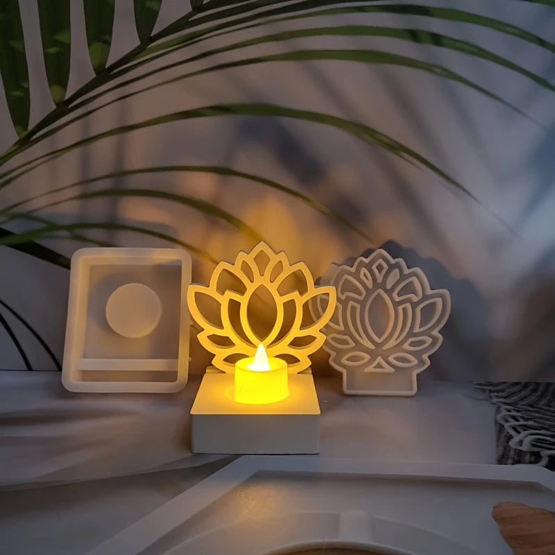 Lotusblumen-Silikonform – Für spirituelle DIY-Kerzenhalter und Wohnaccessoires