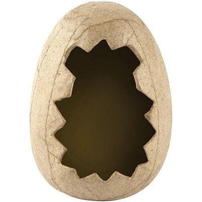 Papiermaché Deko-Ei mit Fenster – 18 cm