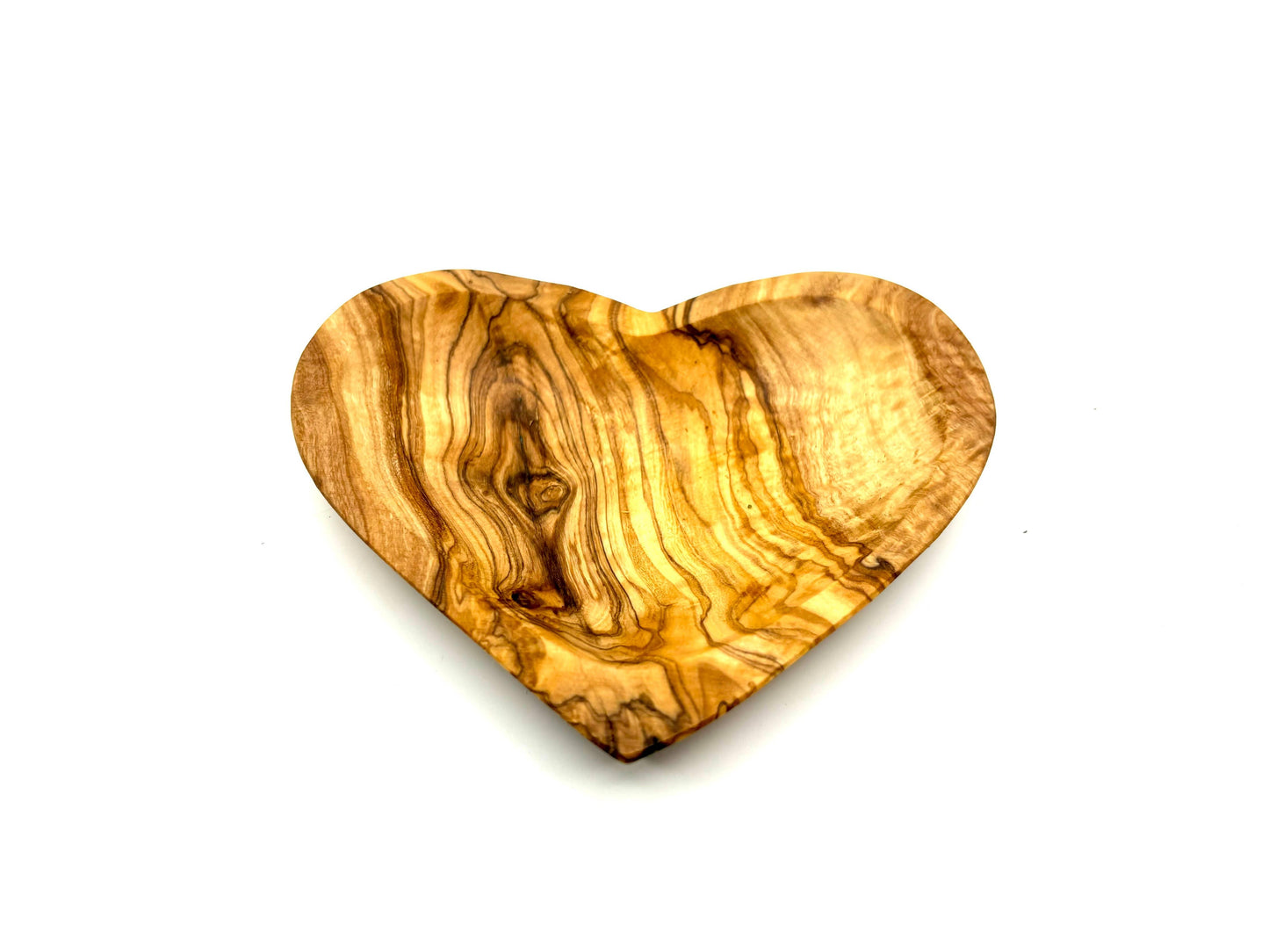 Herzförmiges Schälchen aus Olivenholz – ca. 14 cm - BTSCreativ