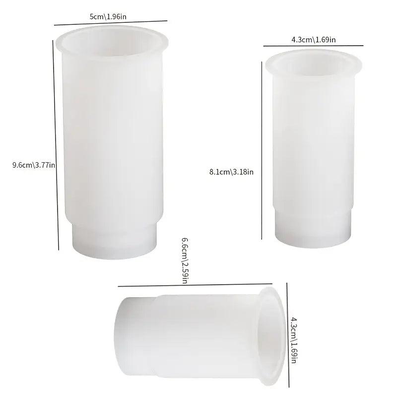 3er Vasen Set mit Herz-Ornament – Elegante Dekoration für Ihr Zuhause - BTSCreativ