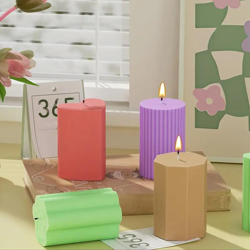 Silikonform-Set für kreative DIY-Kerzen – 4er-Set mit einzigartigen Designs Set 2 - BTSCreativ