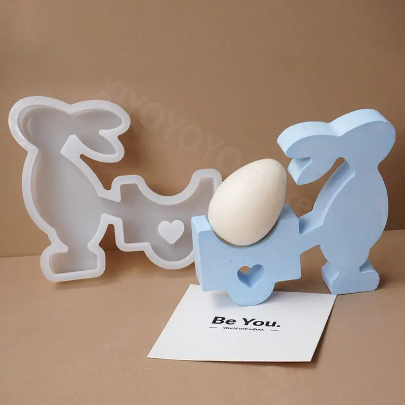 3D Silikon Osterhasenform – Osterhase mit Bollerwagen - BTSCreativ