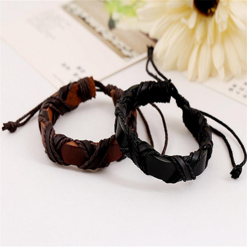 Asgard – Handgefertigtes nordisches Lederarmband im Wikingerstil
