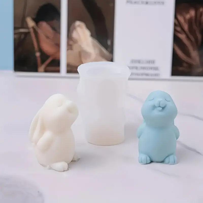 3D-Hasen Silikon-Gießform für DIY-Kerzen und Dekorationen - BTSCreativ