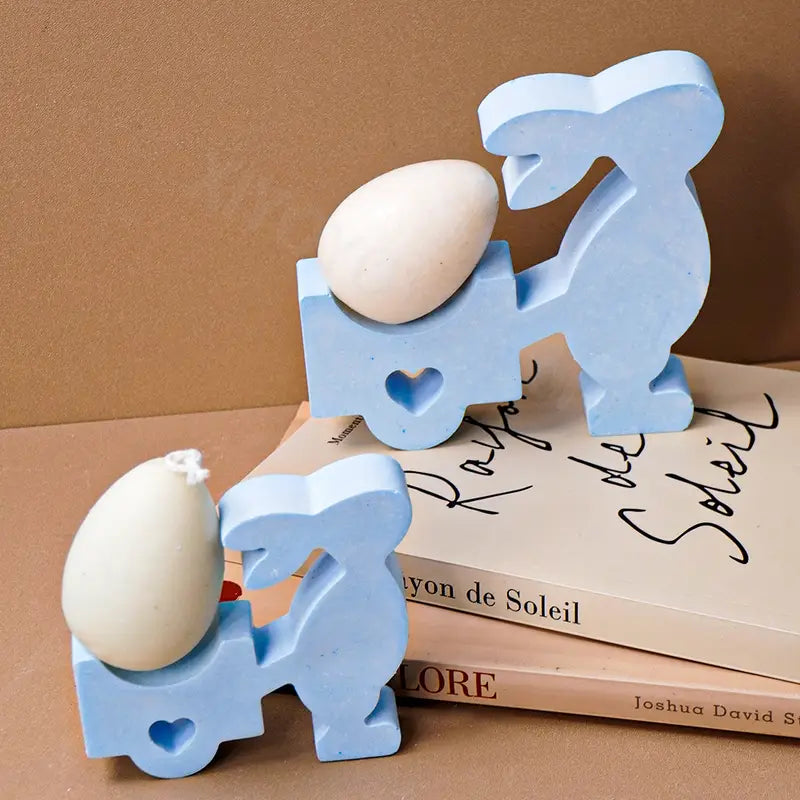 3D Silikon Osterhasenform – Osterhase mit Bollerwagen - BTSCreativ