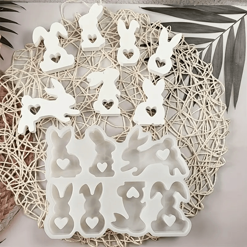 Silikonform mit 7 verschiedenen Hasenmotiven – Perfekt für DIY-Kerzen - BTSCreativ