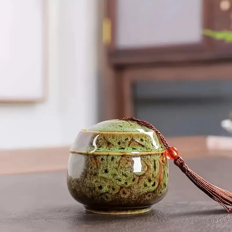 Keramik-Aufbewahrungsglas mit Deckel – Vintage-Design, handgefertigt & einzigartig