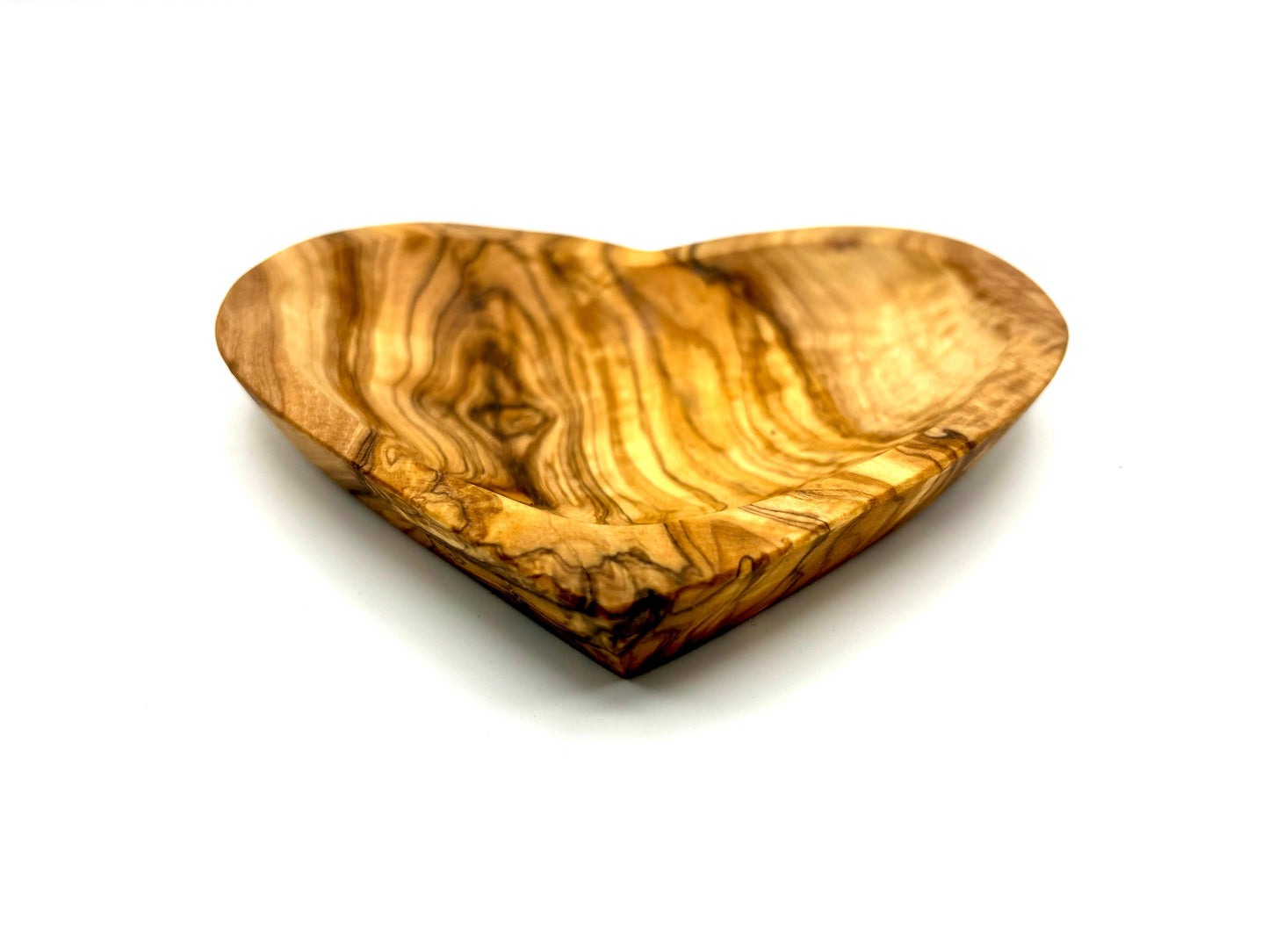 Herzförmiges Schälchen aus Olivenholz – ca. 14 cm - BTSCreativ
