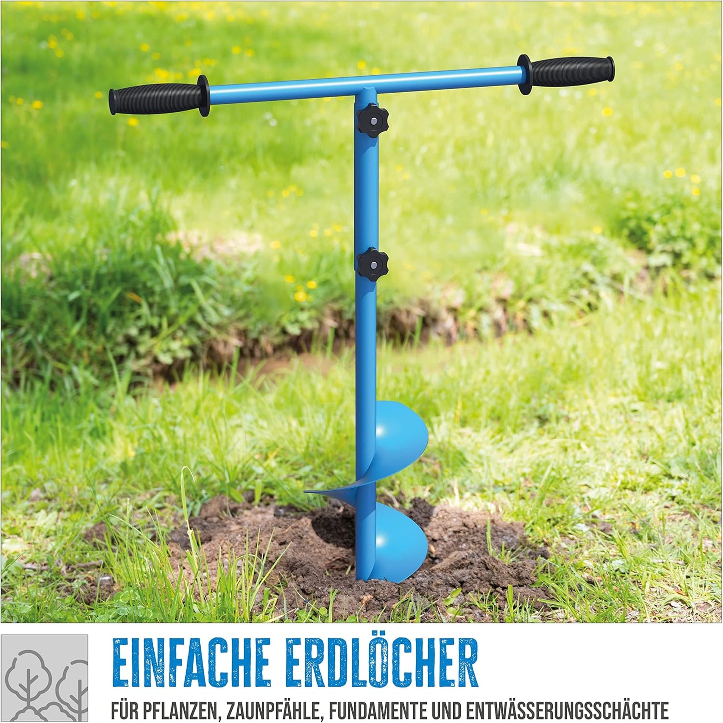 Hand-Erdbohrer zu vermieten – Güde 3-in-1 Set | Zaunbau & Garten