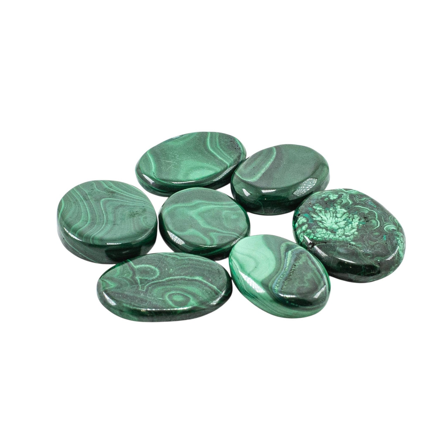 Polierter Malachit-Glattstein – Natürlicher Trommelstein aus dem Kongo