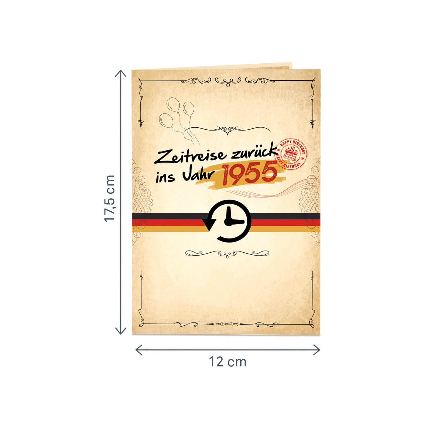Zurück ins Jahr 1955 Pop-Up Karte