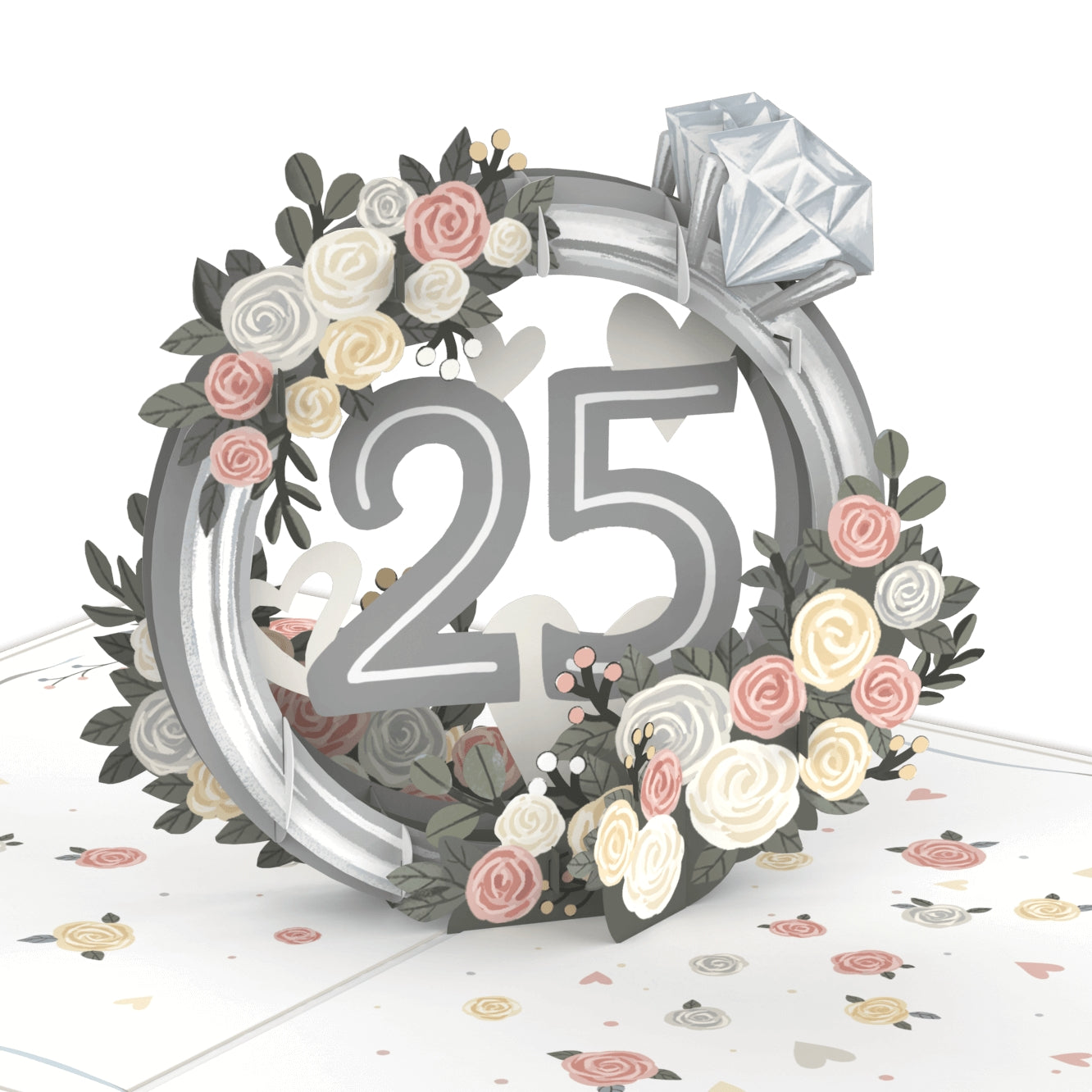 Silberhochzeit Pop-Up Karte