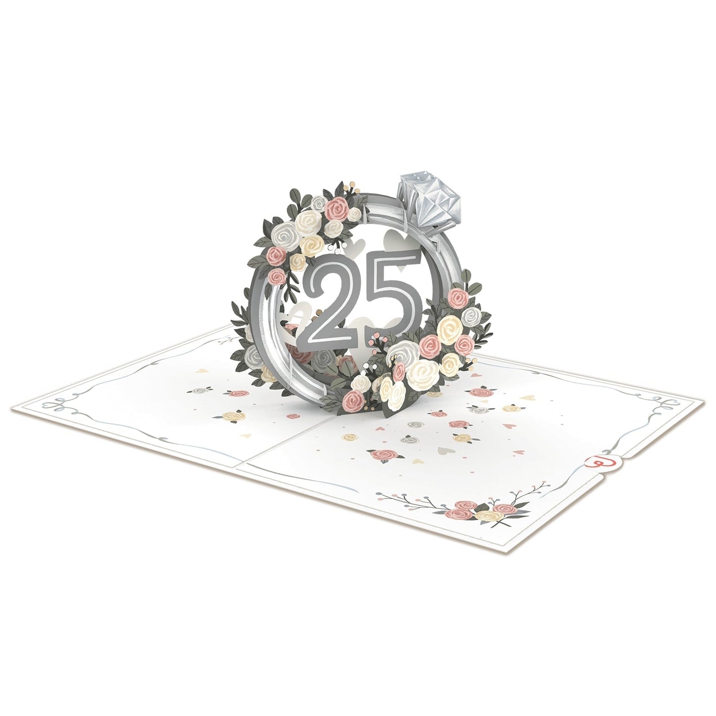 Silberhochzeit Pop-Up Karte