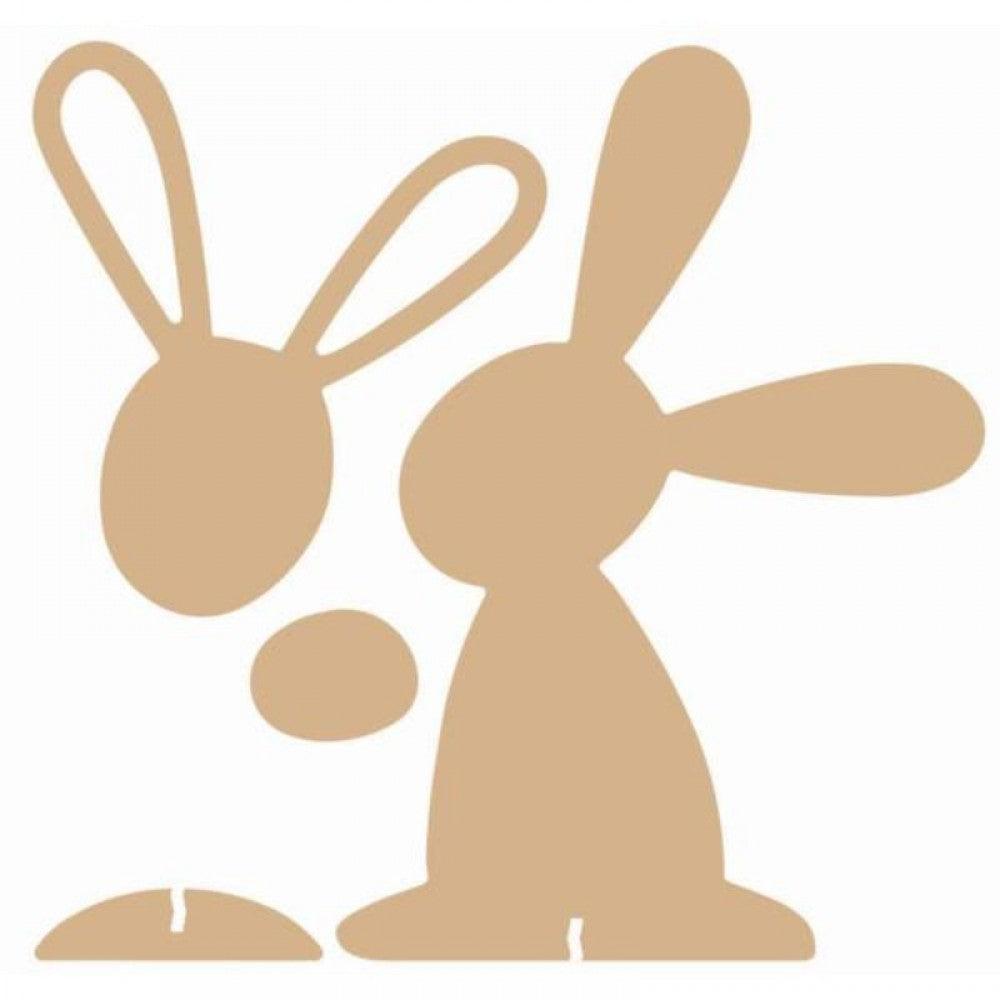 MDF Osterhasen "Bunny Boy & Bunny Girl" – 30 cm / 29 cm – Verspielte Frühlings- & Osterdekoration