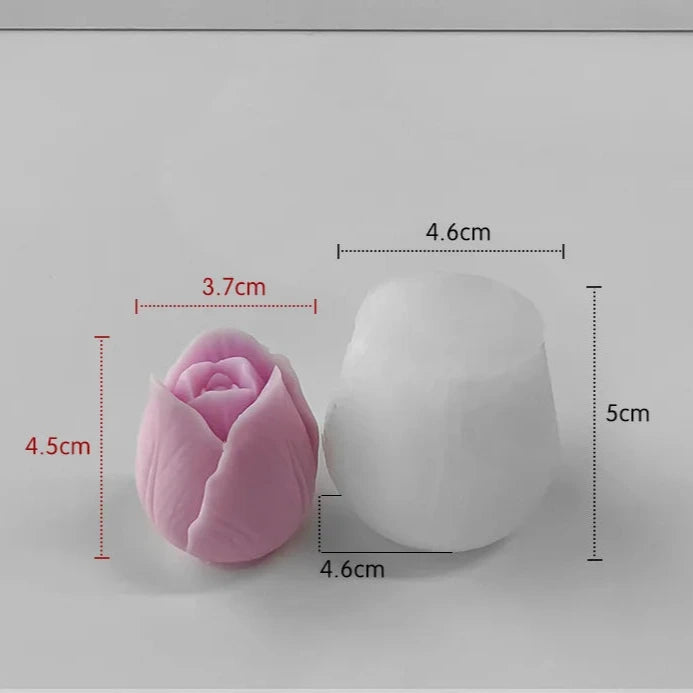 Silikonform „3D Blumenpracht“ – für Rosenkerzen, Seifen & Schokoladenkreationen