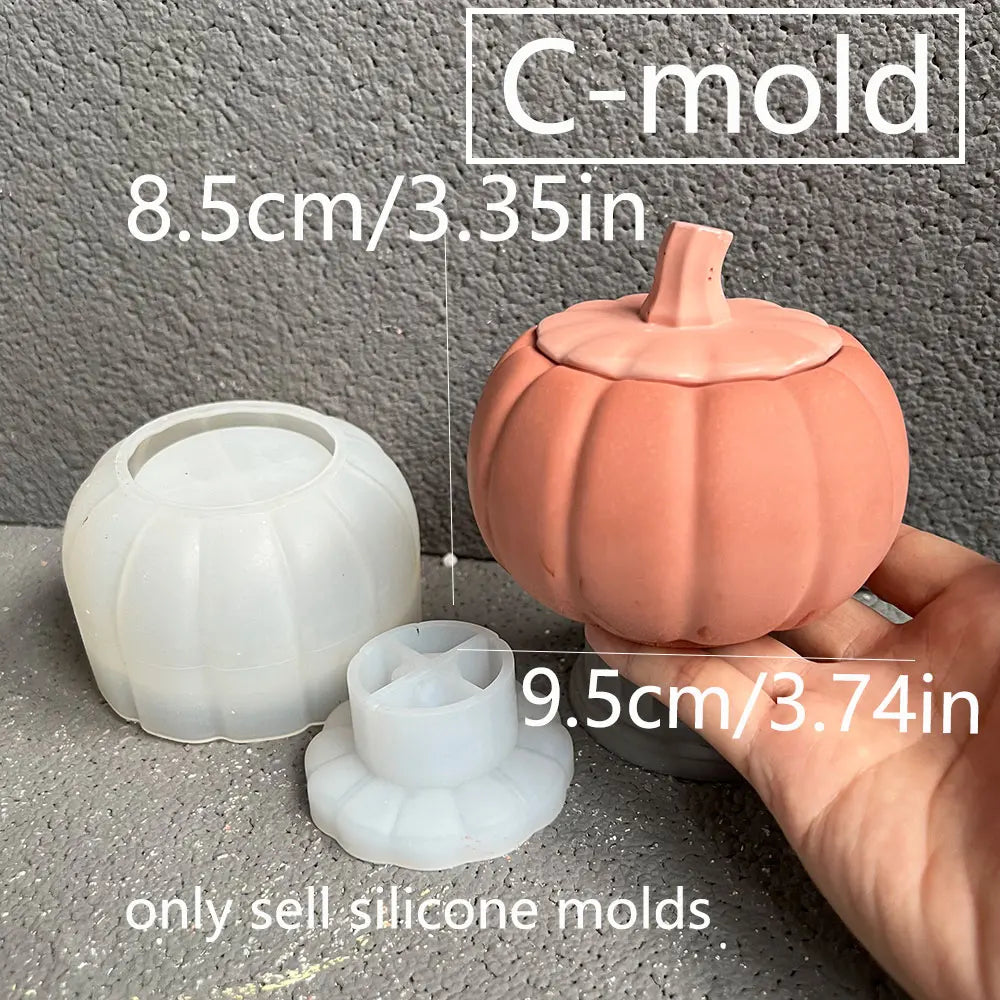 Halloween Silikonform – Kürbis, Geist & Hexe