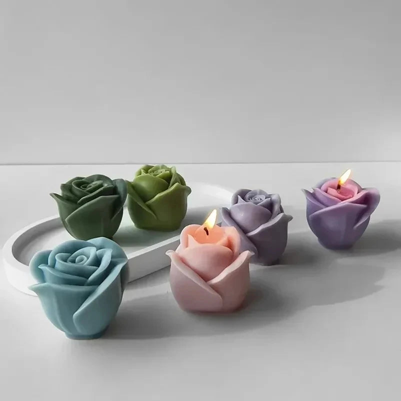Silikonform „3D Blumenpracht“ – für Rosenkerzen, Seifen & Schokoladenkreationen