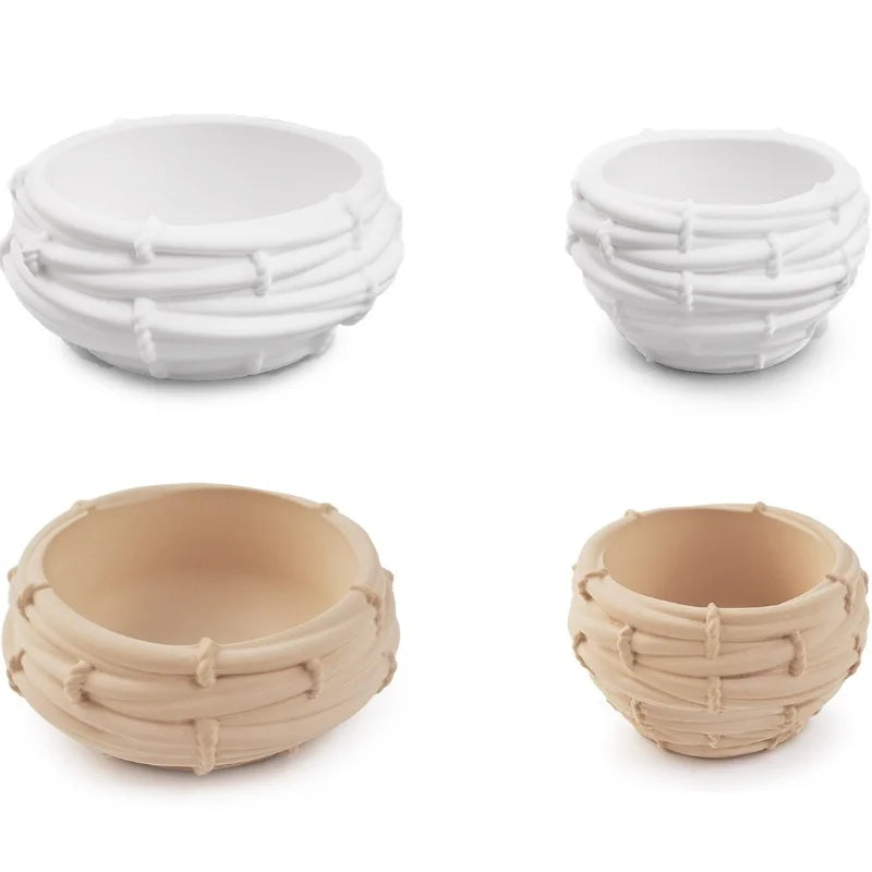DIY Silikonform „Vogelnest“ – Unregelmäßige Mesh-Form für Kerzen, Gips, Zement & Harz | Kreative Lagerbox oder Dekorationsobjekt