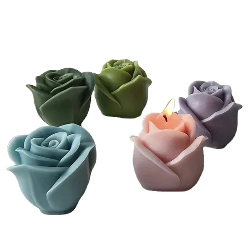 Silikonform „3D Blumenpracht“ – für Rosenkerzen, Seifen & Schokoladenkreationen
