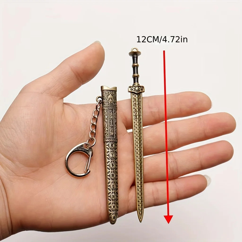 9-teiliges Mini-Schwert-Set aus Metall – Antike Deko-Waffen im Bronze-Look (je ca. 12 cm)