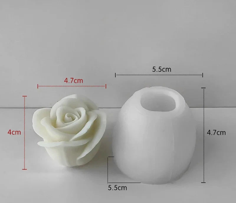 Silikonform „3D Blumenpracht“ – für Rosenkerzen, Seifen & Schokoladenkreationen