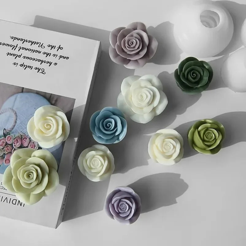 Silikonform „3D Blumenpracht“ – für Rosenkerzen, Seifen & Schokoladenkreationen