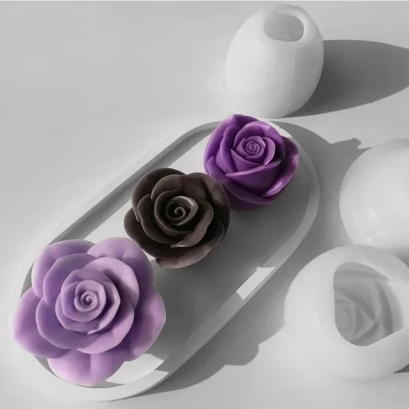 Silikonform „3D Blumenpracht“ – für Rosenkerzen, Seifen & Schokoladenkreationen