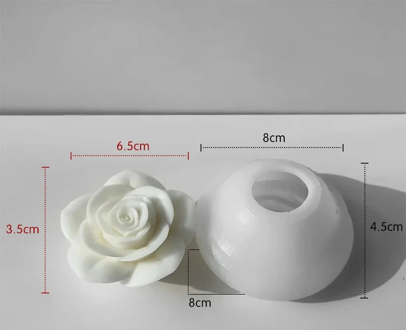 Silikonform „3D Blumenpracht“ – für Rosenkerzen, Seifen & Schokoladenkreationen