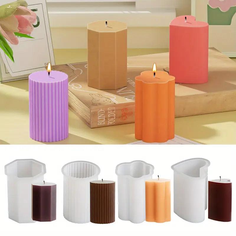 Silikonform-Set für kreative DIY-Kerzen – 4er-Set mit einzigartigen Designs Set 2 - BTSCreativ