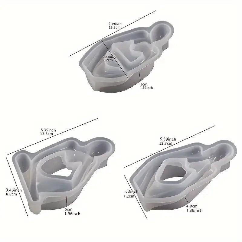 3er-Pack Silikon Körperkunst Gießform Set – Für kreative DIY-Projekte - BTSCreativ