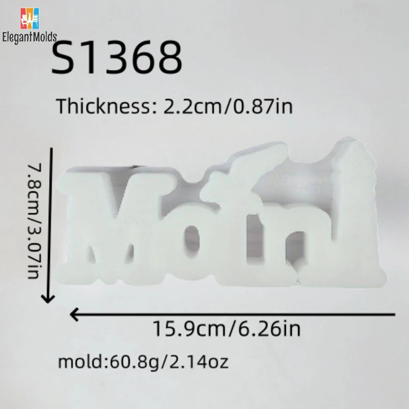 Silikonform „Moin“ mit Leuchtturm & Möwe – Norddeutscher Charme für DIY-Dekorationen