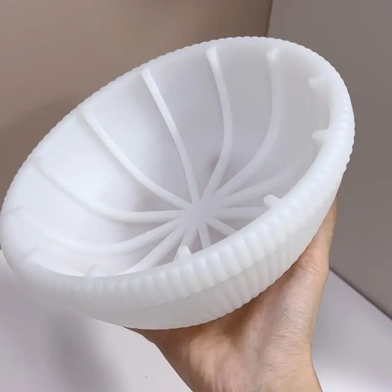 Silikonform für dekorative Schalen – Rillenstruktur (wahlweise Ø 20,4 cm oder Ø 25,2 cm)