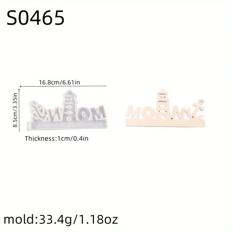 Silikonform „Moin“ mit Leuchtturm & Anker – Norddeutscher Charme für DIY-Dekorationen