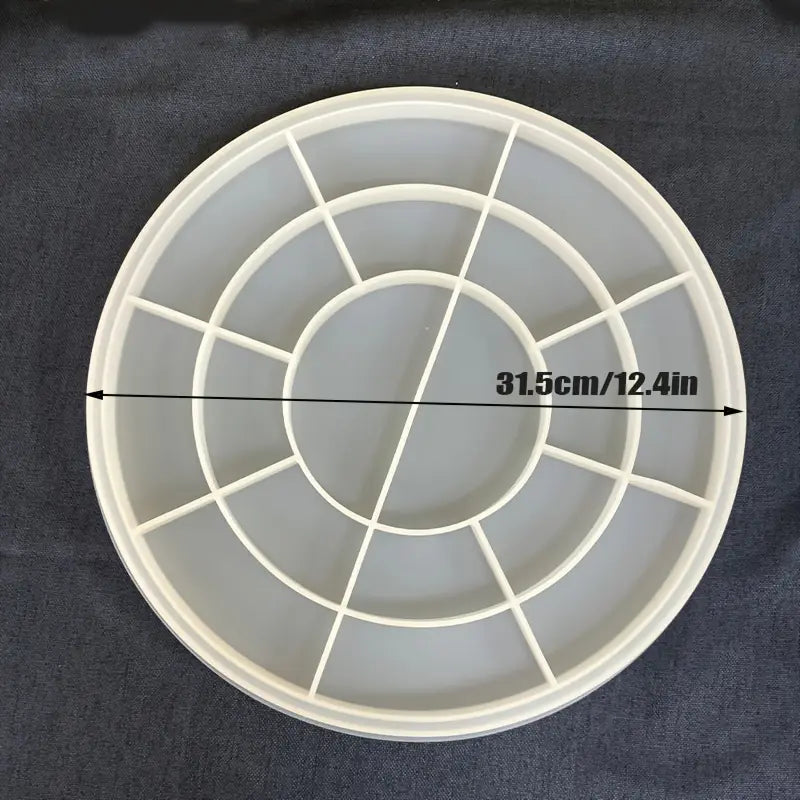 Runde Silikonform „Flache Rundform“ – Große Gießform für Beton, Harz, Gips & Ton (verfügbar in zwei Größen) (wahlweise Ø 26,5 cm oder Ø 31 cm)