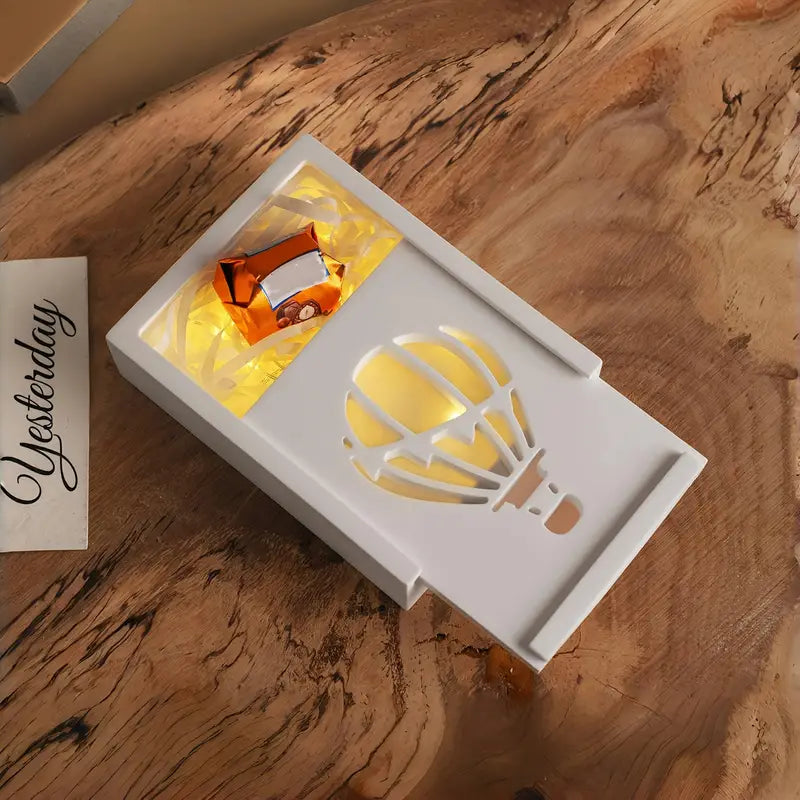 Silikonform „Lichtbox mit Motiv“ – für Gips, Harz, Seife oder Beton (inkl. Base + Motivform)