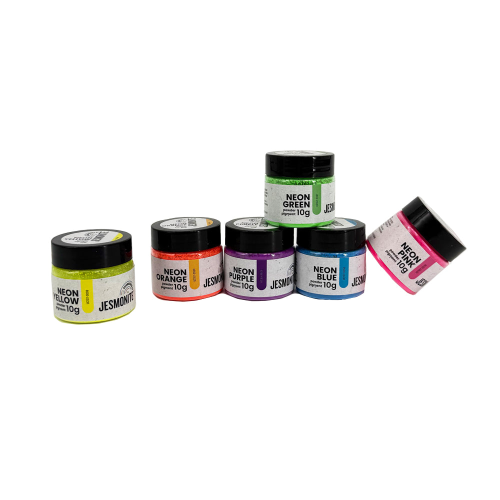 Jesmonite Neon Pigment Set – 6 leuchtende Farben à 10 g