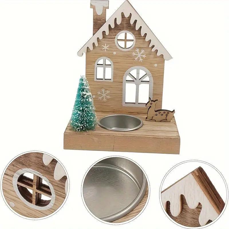 Weihnachtlicher Holz-Kerzenhalter – Festliche Dekoration für die Feiertage - BTSCreativ