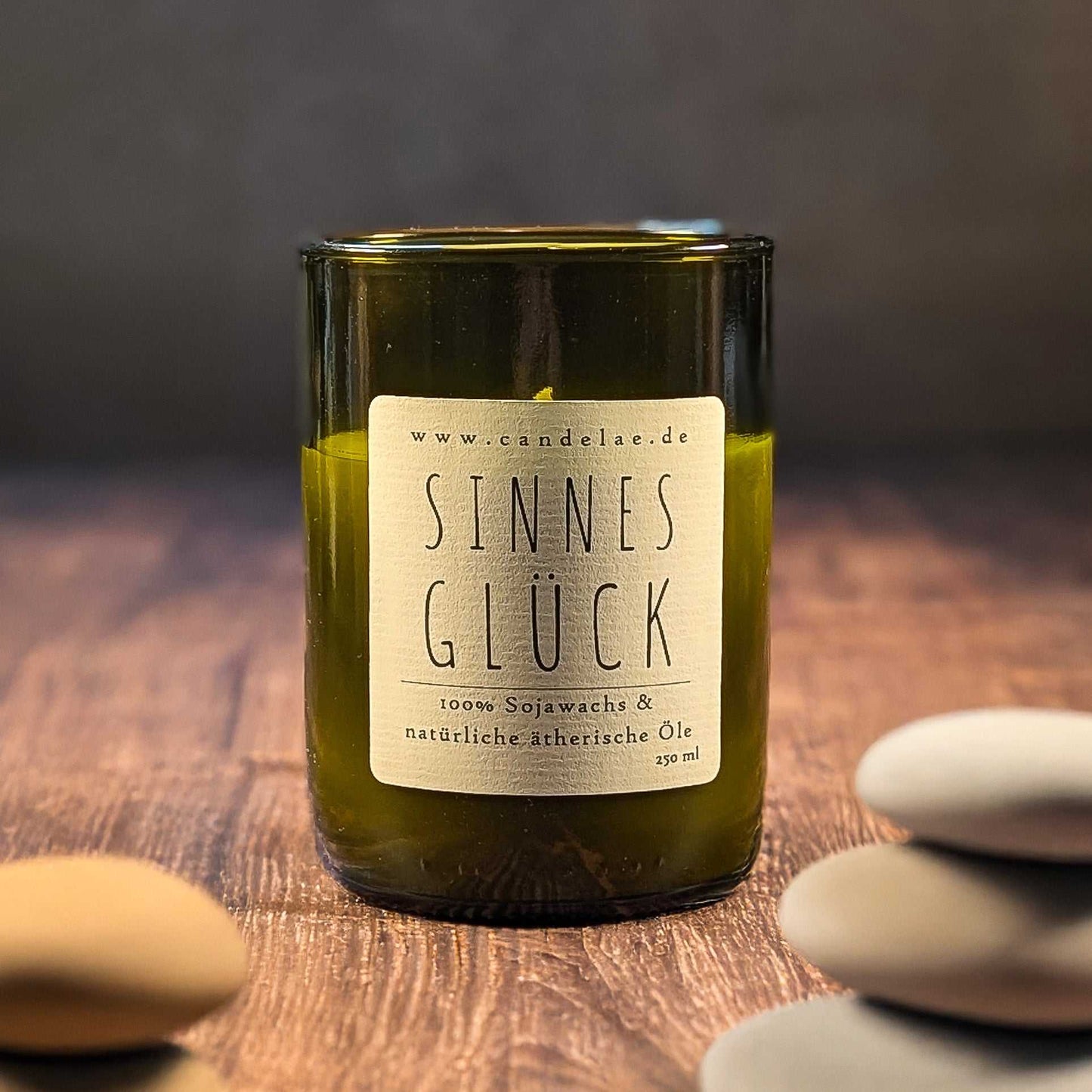 Sinnesglück Duftkerze – Sojawachs & ätherische Öle im Weinglas (250 ml)